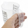 Tradineur - Pack de 2 Jarras de medición con asa - Fabricado en Plástico - Capacidad de 250 ml - Medidas para harina y azúcar ha