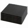 Tradineur - Pack de 6 Bandejas rectangulares de pizarra - Platos para hostelería, servicio y degustación - Canto rústico - Tabla