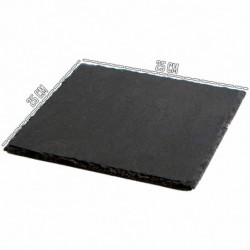 Tradineur - Pack de 6 Bandejas rectangulares de pizarra - Platos para hostelería, servicio y degustación - Canto rústico - Tabla