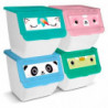 Tradineur - Contenedor apilable - Fabricado en plástico - Organizador para la basura, caja de almacenamiento de residuos, recicl