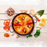 Tradineur - Paellera valenciana esmaltada - Cocinar arroces - Apta para gas, vitrocerámica, cocina eléctrica y lavavajillas - Ø