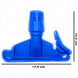 Tradineur - Pinza de plástico para fregona industrial, apta para mangos de hasta 2,5 cm de diámetro, limpieza del hogar, negocio