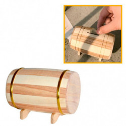 Tradineur - Hucha de madera con forma de barril, barrica de vino, ahorro, guardar dinero, decoración, regalo original, 16 x 10 x