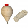 Tradineur - Peonza de madera clásica con cuerda, regalo para comuniones, piñatas, niños, niñas, fiestas de cumpleaños, trompo, s