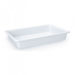 Tradineur - Bandeja rectangular de hostelería - Fabricado en Polipropileno - Apta para microondas y lavavajillas - Capacidad de 