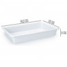 Tradineur - Bandeja rectangular de hostelería - Fabricado en Polipropileno - Apta para microondas y lavavajillas - Capacidad de 
