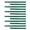 Tradineur - Pack de 12 varillas, tutor de acero plastificado para plantas, soporte plantas, cañas jardín, estacas de planta, 180