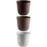 Tradineur - Maceta Rattan Redondo de Plástico - Fabricado en España - Ideal para Plantas, hogar, jardín y terrazas - Ø 33 cm - C