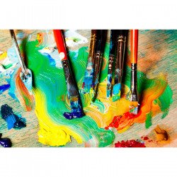 Tradineur - Set de pinturas acrílicas, tubos de pintura para lienzo, papel, colores intensos, secado rápido, gran cubrición, art