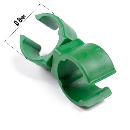 Tradineur - Pack de 30 Abrazaderas para tutores de 8 mm - Giro de 360º - Fabricado en plástico - Accesorio para tutores de jardí
