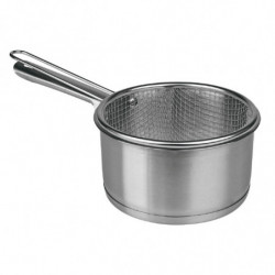 LifeStyle - Cazo de acero inoxidable con cestillo freidor especial inducción de 16 cm