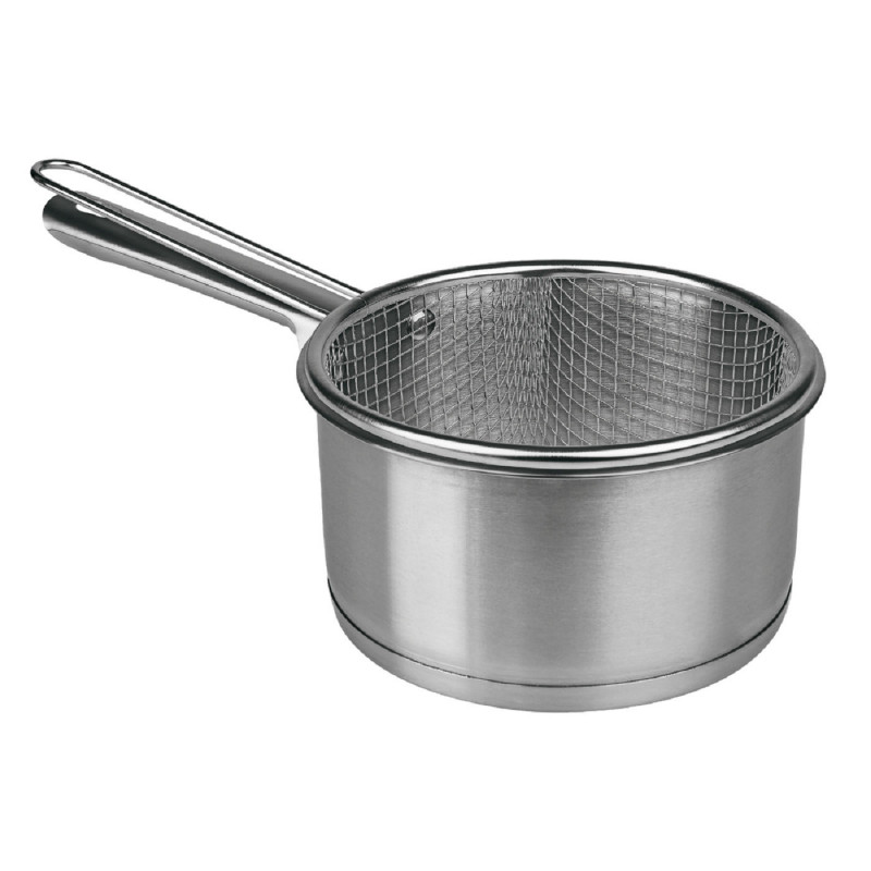 LifeStyle - Cazo de acero inoxidable con cestillo freidor especial inducción de 16 cm LifeStyle - Cazo de acero inoxidable con cestillo freidor especial inducción de 16 cm
