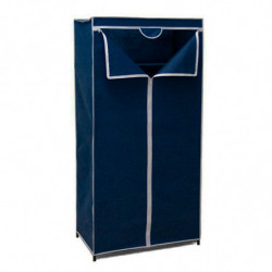 Tradineur - Armario TNT modelo Lidia 160 x 75 x 46 cm, organizador de ropa plegable de tela, ropero tejido no tejido, guardarrop