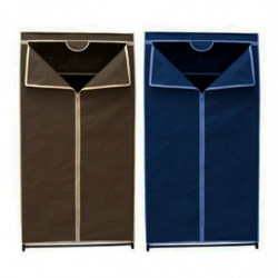 Tradineur - Armario TNT modelo Lidia 160 x 75 x 46 cm, organizador de ropa plegable de tela, ropero tejido no tejido, guardarrop