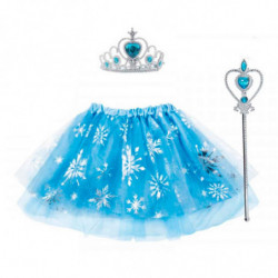 Set 3 piezas de disfraz de princesa, complemento para carnaval, halloween y celebraciones. Tamaño diadema: 20 x 17 x 2 cm