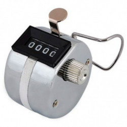 Contador manual de 4 dígitos metálico con anillo de dedo, clicker mecánico, atletismo, golf, eventos, deporte, entrenador, escue
