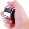 Contador manual de 4 dígitos metálico con anillo de dedo, clicker mecánico, atletismo, golf, eventos, deporte, entrenador, escue