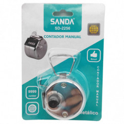 Contador manual de 4 dígitos metálico con anillo de dedo, clicker mecánico, atletismo, golf, eventos, deporte, entrenador, escue