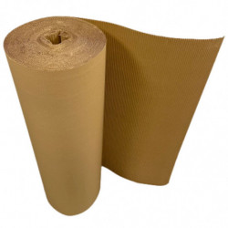 Tradineur - Rollo de cartón ondulado, 2 mm de espesor, flexible, bobina de pintor, protector para cubrir suelos, embalaje, 90 cm