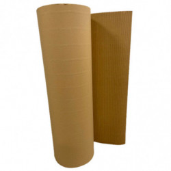 Tradineur - Rollo de cartón ondulado, 2 mm de espesor, flexible, bobina de pintor, protector para cubrir suelos, embalaje, 90 cm