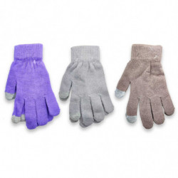 Tradineur - Guantes de puntos de 20 cm- Fabricado en acrílico suave y cálido - Accesorios para otoño e invierno - Diseño Aleator