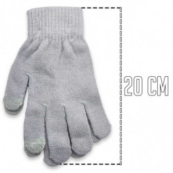 Tradineur - Guantes de puntos de 20 cm- Fabricado en acrílico suave y cálido - Accesorios para otoño e invierno - Diseño Aleator