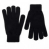 Tradineur - Guantes de puntos de 21 cm - Fabricado en acrílico suave y cálido - Accesorios para otoño e invierno - Color Negro