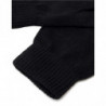 Tradineur - Guantes de puntos de 21 cm - Fabricado en acrílico suave y cálido - Accesorios para otoño e invierno - Color Negro