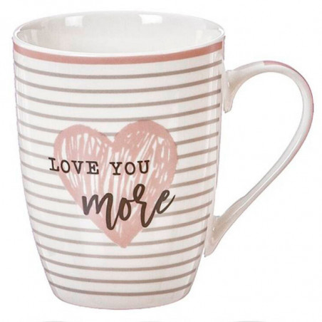 Tradineur - Taza de cerámica para infusiones, té, café, desayuno, apta para lavavajillas y microondas, regalo original (Modelo "