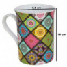 Tradineur - Taza mug de porcelana para té, infusiones, incluye tapa y filtro de acero inoxidable, mantiene caliente la infusión,