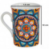 Tradineur - Taza de porcelana para infusiones, mug café, té, incluye tapa y filtro de acero inoxidable, mantiene caliente la inf