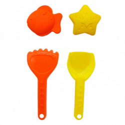 Tradineur - Barco de juguete con pala, rastrillo, mini regadera y moldes, plástico resistente, niños, jugar en la arena, playa,