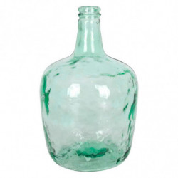 Tradineur - Garrafa de vidrio sin tapón, modelo Apple, 39 x 25,5 cm, damajuana, botella de vidrio liso para almacenar agua, vino