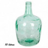Tradineur - Garrafa de vidrio sin tapón, modelo Apple, 39 x 25,5 cm, damajuana, botella de vidrio liso para almacenar agua, vino