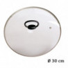 Tradineur - Tapa para olla de vidrio templado y acero inoxidable, incluye pomo plegable y válvula para salida de vapor, apta par