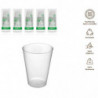 Tradineur - Pack de 100 vasos reutilizables de plástico, modelo Cubata, reciclables y extra resistentes, higiénicos, apilables -