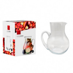 Tradineur - Jarra de cristal, modelo Duero, servir agua, té helado, bebidas frías, limonada, transparente, resistente, frigorífi