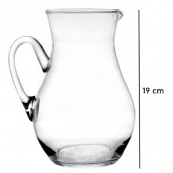 Tradineur - Jarra de cristal, modelo Duero, servir agua, té helado, bebidas frías, limonada, transparente, resistente, frigorífi
