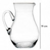 Tradineur - Jarra de cristal, modelo Duero, servir agua, té helado, bebidas frías, limonada, transparente, resistente, frigorífi