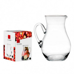 Tradineur - Jarra de cristal, modelo Duero, servir agua, té helado, bebidas frías, limonada, transparente, resistente, frigorífi