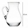 Tradineur - Jarra de cristal, modelo Duero, servir agua, té helado, bebidas frías, limonada, transparente, resistente, frigorífi