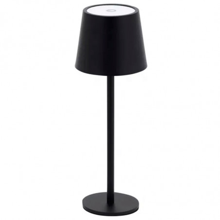 Tradineur - Lámpara LED táctil regulable, 3 tonos luz, intensidad ajustable, USB-C, batería recargable, inalámbrica, portátil, s