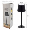 Tradineur - Lámpara LED táctil regulable, 3 tonos luz, intensidad ajustable, USB-C, batería recargable, inalámbrica, portátil, s