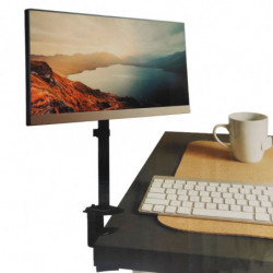 Tradineur - Soporte para monitor con rotación, 10-32 pulgadas, máx. 8 kg, brazo giratorio ajustable en altura con inclinación, V