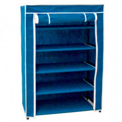 Tradineur - Zapatero TNT 88 x 60 x 30 cm, 5 niveles, soporte organizador de calzado, zapatero de tejido no tejido desmontable co
