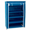 Tradineur - Zapatero TNT 88 x 60 x 30 cm, 5 niveles, soporte organizador de calzado, zapatero de tejido no tejido desmontable co