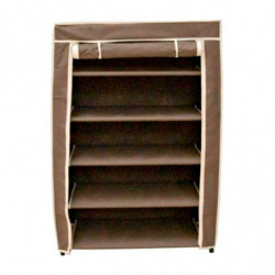 Tradineur - Zapatero TNT 88 x 60 x 30 cm, 5 niveles, soporte organizador de calzado, zapatero de tejido no tejido desmontable co
