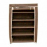 Tradineur - Zapatero TNT 88 x 60 x 30 cm, 5 niveles, soporte organizador de calzado, zapatero de tejido no tejido desmontable co