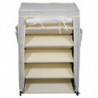 Tradineur - Zapatero TNT 88 x 60 x 30 cm, 5 niveles, soporte organizador de calzado, zapatero de tejido no tejido desmontable co