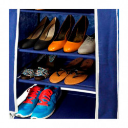 Tradineur - Zapatero TNT 88 x 60 x 30 cm, 5 niveles, soporte organizador de calzado, zapatero de tejido no tejido desmontable co